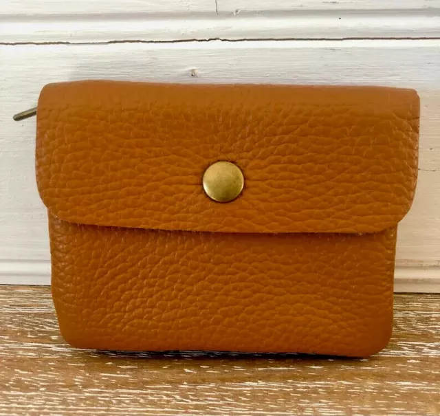 Hand made Small Leather Purse, Mini Coin Pouch, Soft Leather Coin Purse