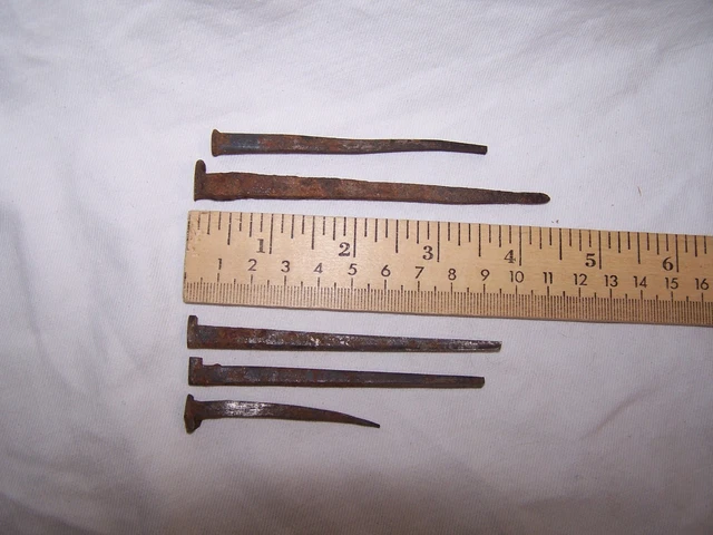 Early American flooring nails. Circa 1805-late 1820's. 5
