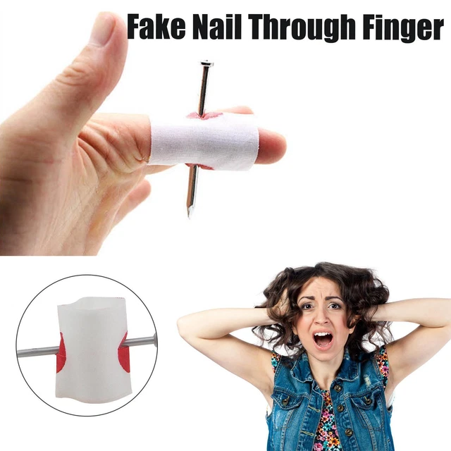 1 Pc Halloween Kids Finger Trick Prank Joke Toy Fake GX through O4S9 Nail B1Z1