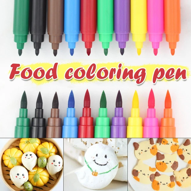 Penna Commestibile Sugarcraft Penne A Colori Alimentari Facile Torta Arte Glassa Scrittura Disegno L3O6