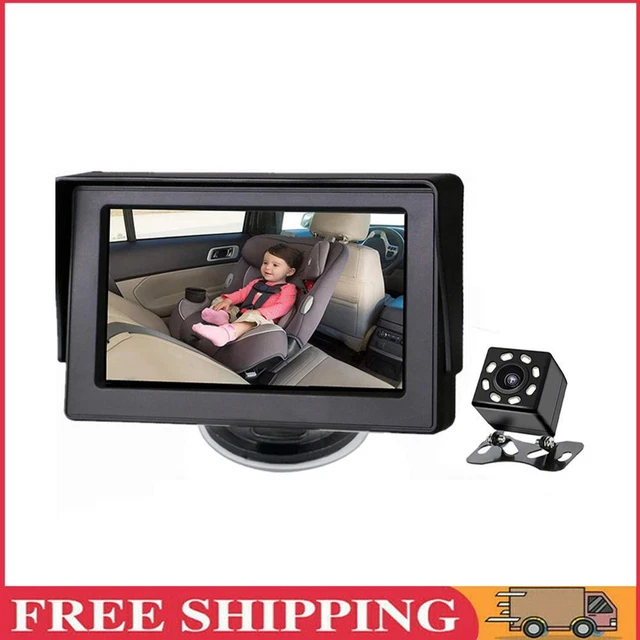 Monitor auto bambino utile display specchio auto bambino schermo pieghevole 4,3 pollici