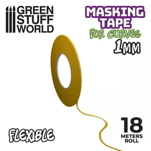 Nastro flessibile per mascheratura - 1mm - Masking Tape per aerografo e colori