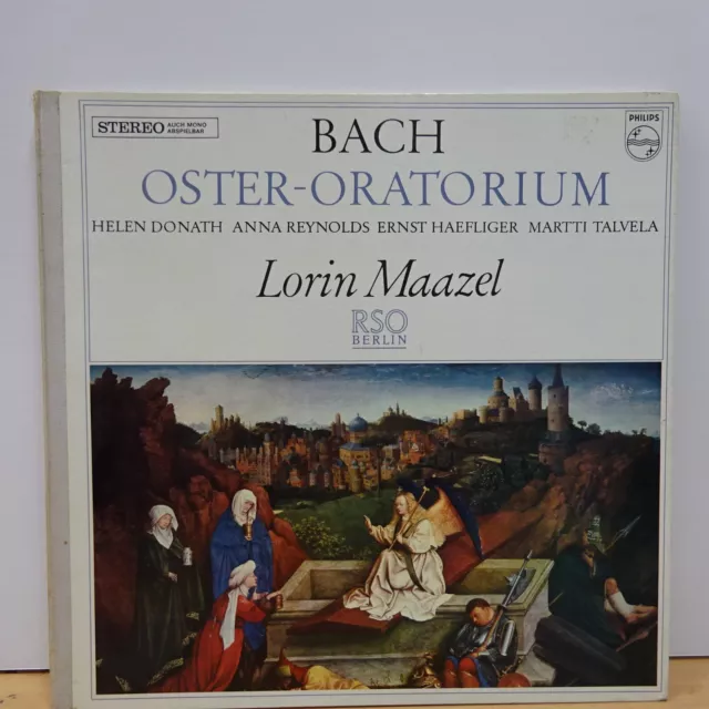 802 731 LY BACH Osteroratorium LORIN MAAZEL BERLIN RSO PHILIPS STEREO LP EX+