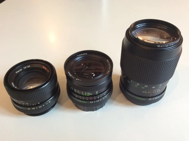 Rollei / Carl Zeiss HFT Planar 1,8/50 2,8/28 2,8/135 für Rolleiflex 3003 / 2000F