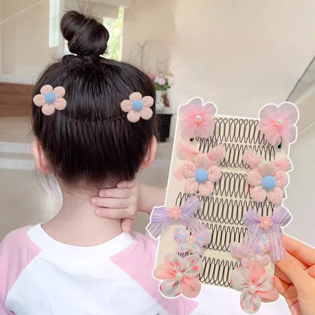 Children Hair Combs Broken Hair Clips Fashion Trendy Delicate Flower Alloy G ZDP