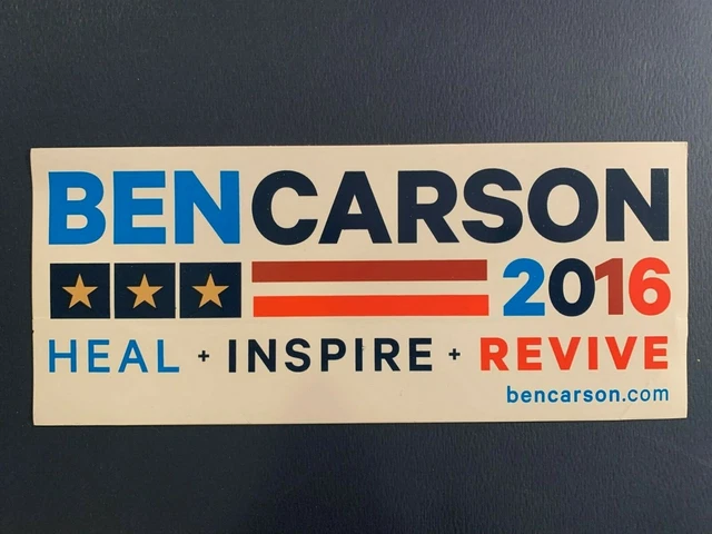 BEN CARSON BUMPER sticker 