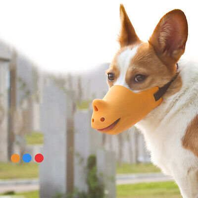 Máscara de boca de silicona para perro para mascotas perros anti mordeduras dejar de ladridos bozal de perro ~