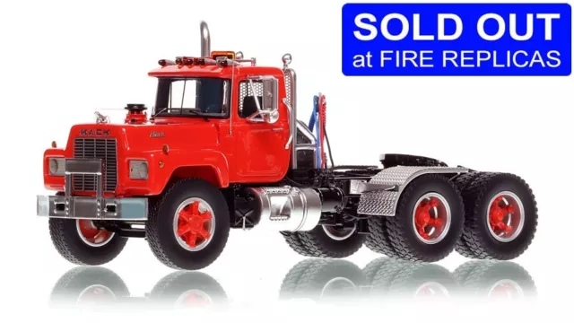 1/50 Fire Replicas Mack R Tandem Axle Tractor Red over Black FR103-7 New