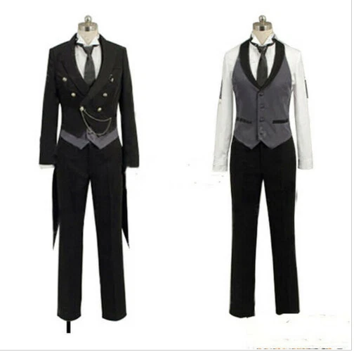 Black Butler 2 Kuroshitsuji Sebastian Michaelis Clothing Uniform Cosplay Costume