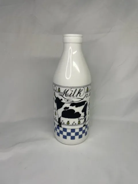 Vintage Cottagecore Farm Milk Glass Vase Bottle