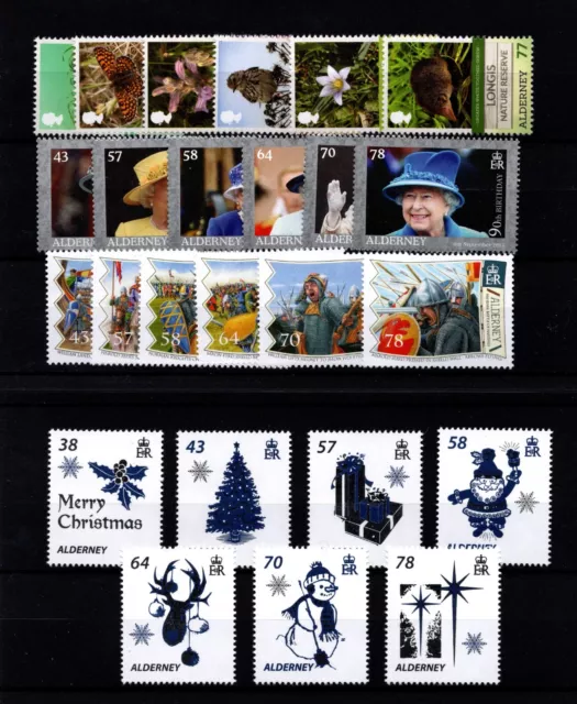 Alderney 2016 Complete Year Set Commemoratives  4 Sets + 2 Minisheets  Mnh