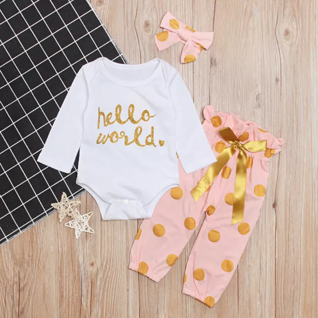 2 pz top con pagliaccio + pantaloni lunghi set vestiti di cotone abiti neonato neonata bambina