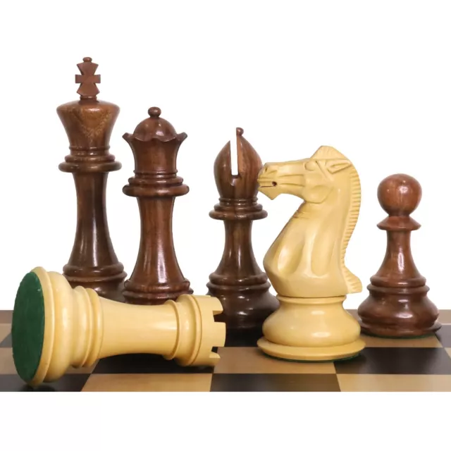 6.3" Jumbo Pro Staunton Luxury Chess Pieces Only Set - Golden Rosewood & Boxwood