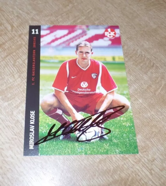 Miroslav Klose Kaiserslautern, Original Signed Ak/ Card IN 10x15 cm (2)