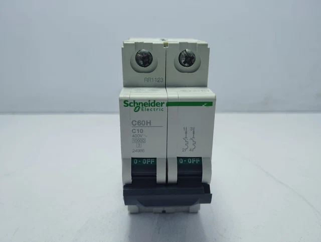 Schneider Electric 24986 C60H C10 Miniature Circuit Breaker