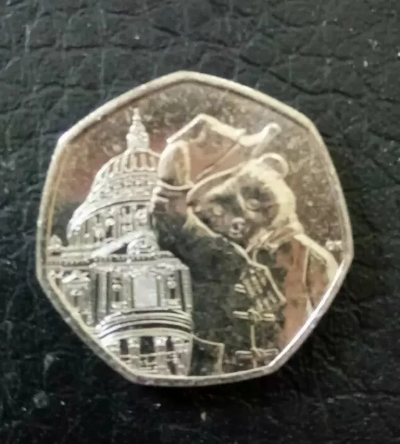 2019 Uncirculated Paddington Bear At St Pauls Cathedral 50P Coin