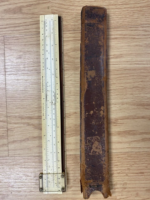 Keuffel & Esser K&E Original 1900 Slide Rule  in Leather Case
