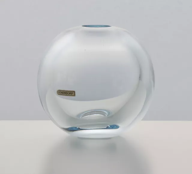 Ichendorf Glas Vase | Kugelvase SKY BLUE (Modell 10774) 10 cm 70er Jahre Design