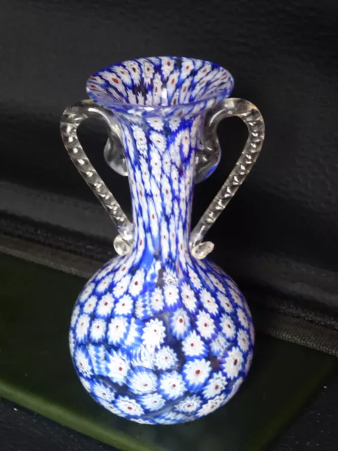 Petit vase Millefiori en pâte de verre de Murano