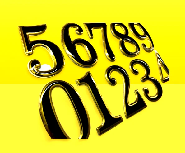 Fab & Fix Door Numeral 6, 9 Polished Chrome 80mm | House Numbers