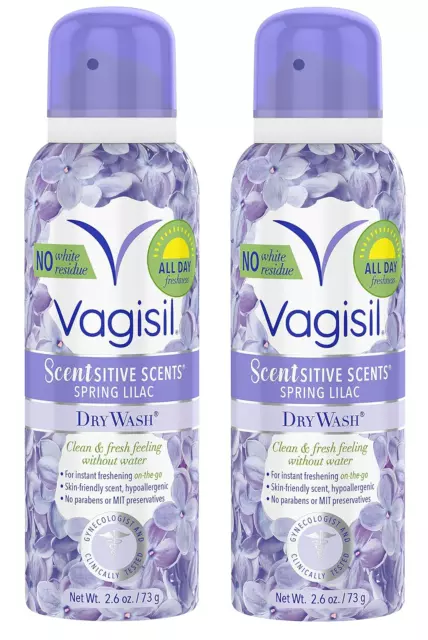Olores aromáticos Vagisil lavado en seco, flor silvestre lavanda, 2,6 oz (paquete de 2)