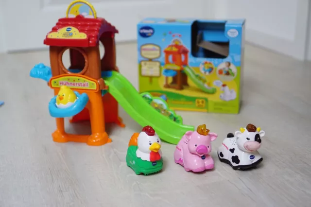 4er Set - VTech Tip Tap Baby Tiere - Hühnerstall + 3 Zusatzfiguren /Tiere