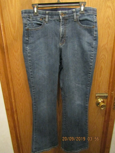 Womens Lee Stretch Comfort Blue Jean 1% Spandex Pants Size 14 Short X 29