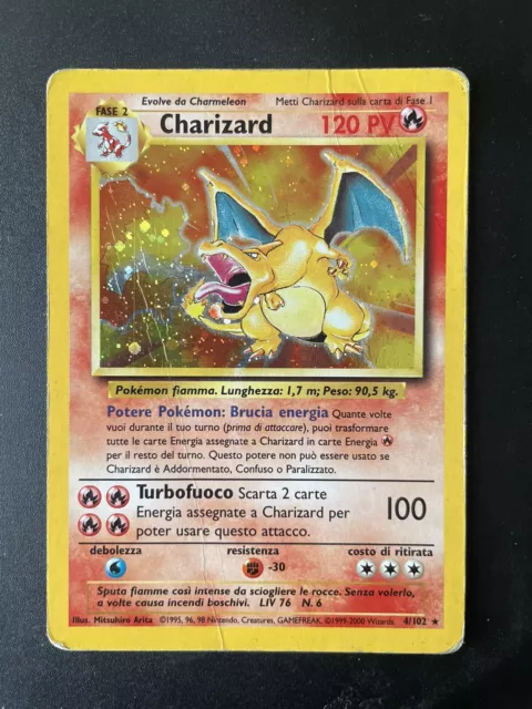 Charizard Set Base 4/102 Holo - Pokémon Card - Ita