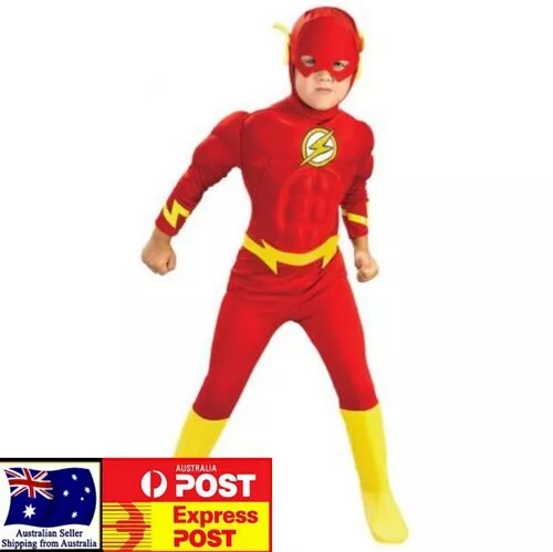 Boys The Flash Justice League Superhero Cosplay Halloween Costume Book Week