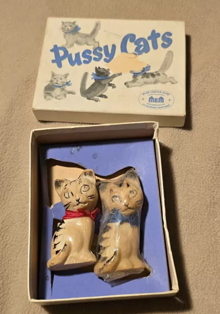 Cat Figurines Pure Castile Soaps Made In Austria