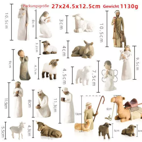 20 morceaux de saule figurine de Noël statue de Noël décor peint à la main 2023 3