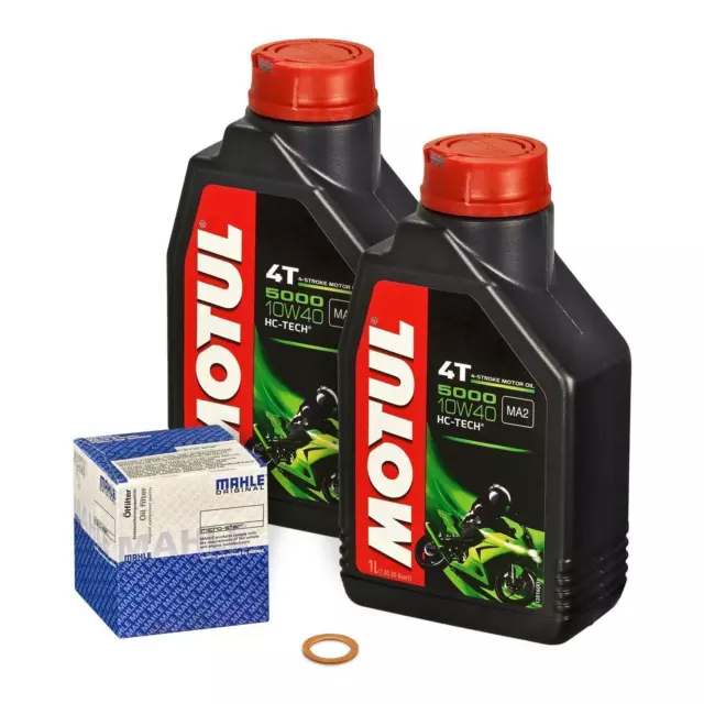 Kawasaki ER6f / ER6n, 05-15, EX650A EX650C; Motul 10w40 Öl; Mahle Ölfilter Set