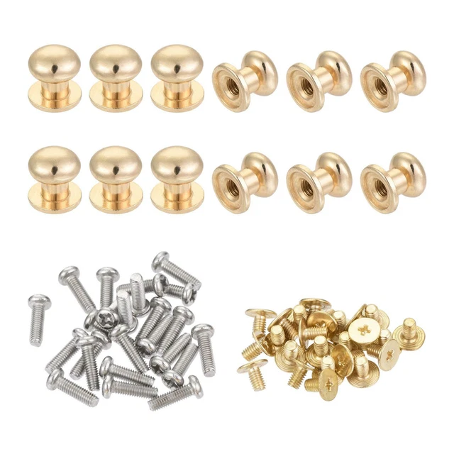 8mm Head Dia. Round Knobs Pull Handle, 24pcs Zinc Alloy Light Gold