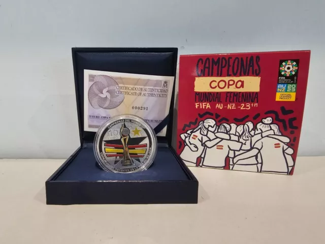 Coffret BE 10 Euros Argent Commémorative Espagne Campeonas Copa Foot 2023 Proof