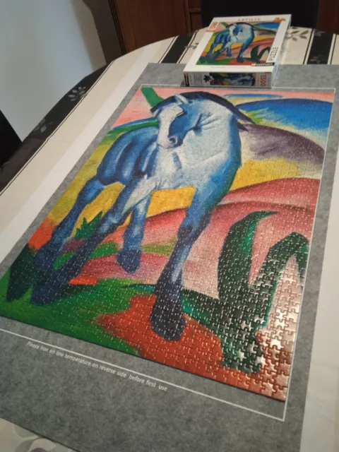 PUZZLE Nathan - Franz Marc - Le cheval bleu – 1500 pièces, complet, boîte avec s