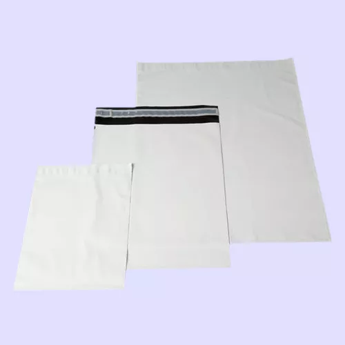 PACK100 BOLSAS MENSAJERIA (168X120mm+48) BLANCAS OPACAS GALGA 300/75 MICRAS TOP*