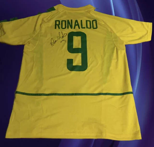 Ronaldo Nazario Signed  Brazil National Team Jersey