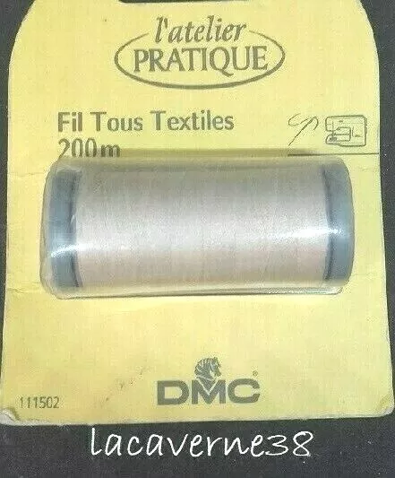 Bobine de fil a coudre DMC 200m polyester écru tous textiles couture