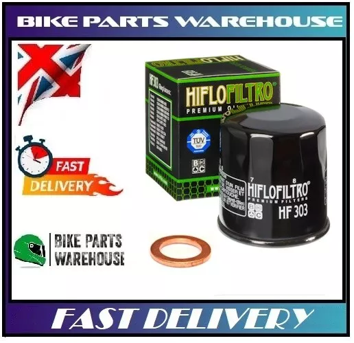 Hiflo Oil Filter & Sump Plug Washer fits Honda CBR 900 RR Fireblade 1997