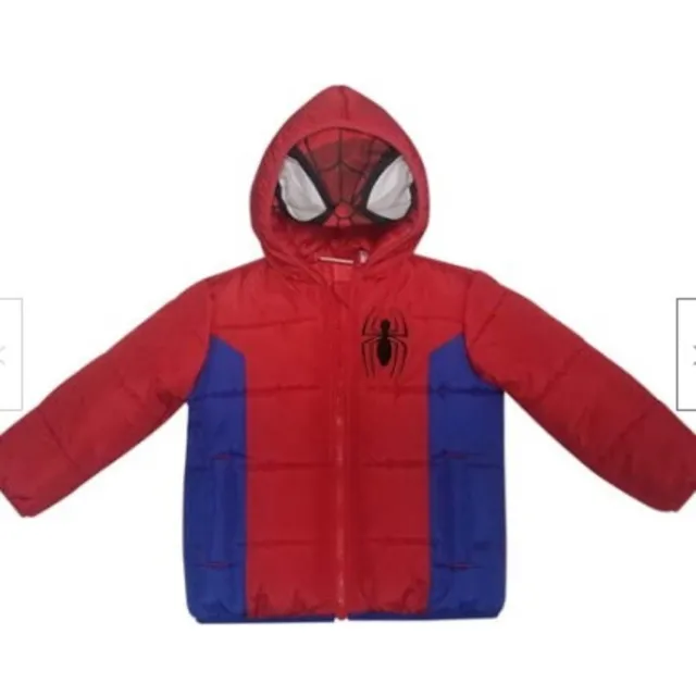 Marvel Avengers ☆ Toddler Boys' Spiderman Hooded Puffer Jacket ☆ 3T