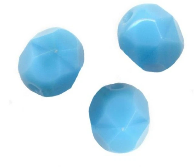 20 PERLES FACETTES DE BOHEME  8 mm  TURQUOISE AB