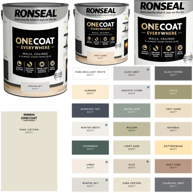 Peinture Extérieure Ronseal – Pour Bois, Métal, Pierre Et Brique – Protection Longue Durée – Fabriqué Au Royaume-Uni