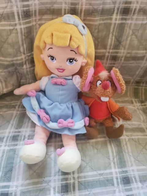 Fisher Price Disney Princess Cinderella & Jacques Plush Doll 2002 Stuffed Toy