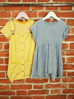 Girls Bundle Age 4-5 Years Next M&S Denim Pinafore Dress Top T-Shirt Kids 110Cm