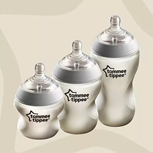 Tommee Tippee Biberons Skies, 260 ml Valve Anti-Colique, Tétine Souple, Lot de 3 2