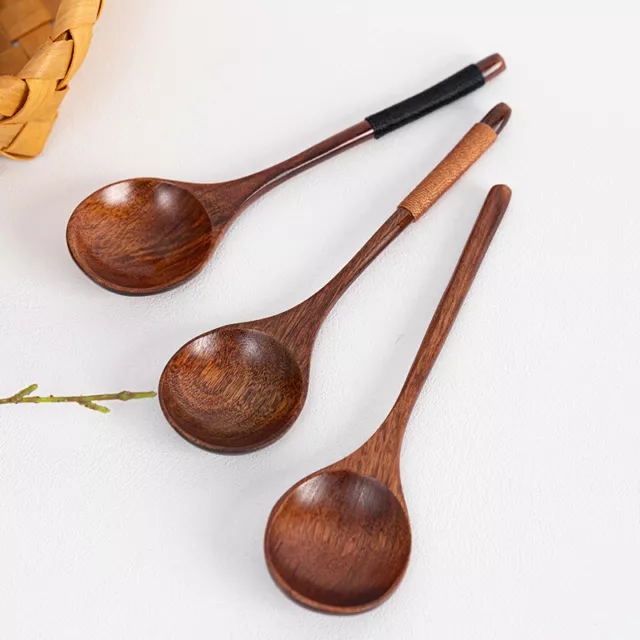 1PC Cucchiaio di Legno Utensili da Cucina Zuppa Scoop Stoviglie Catering 3