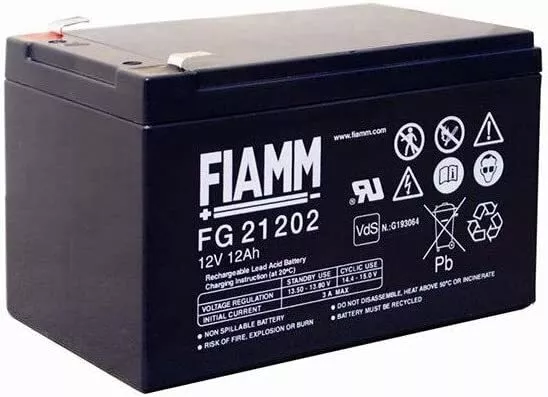 Batterie au Plomb Da 6 V Et 12 V 12Ah Technologie Vrla AGM FIAMM FG21202