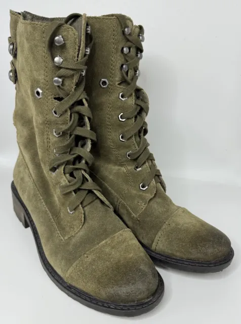 Sam Edelman Lace Up Boots - Darwin-Green- Women’s Size 8-NEW