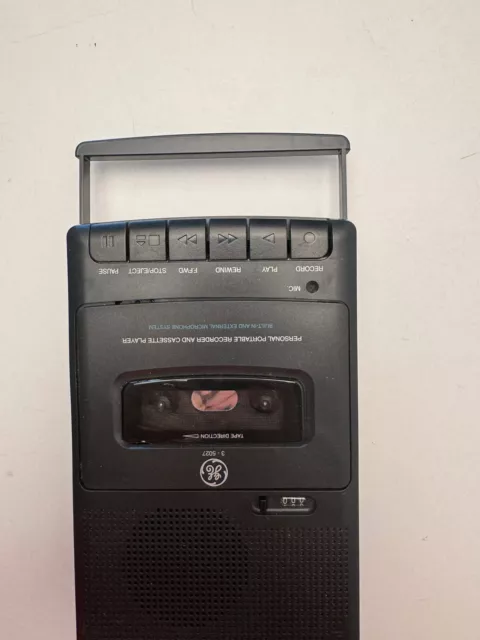 General Electric GE 3-5027A Portable Cassette Tape Player Voice Recorder TESTED