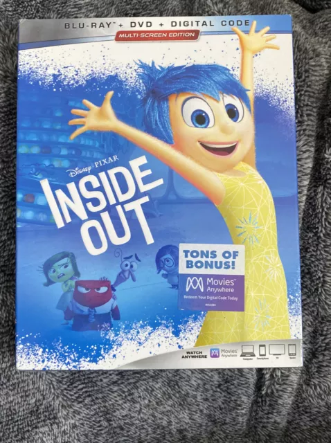 Disney PIXAR Inside Out [Blu-ray]+ Dvd+ Digital Code NEW SEALED